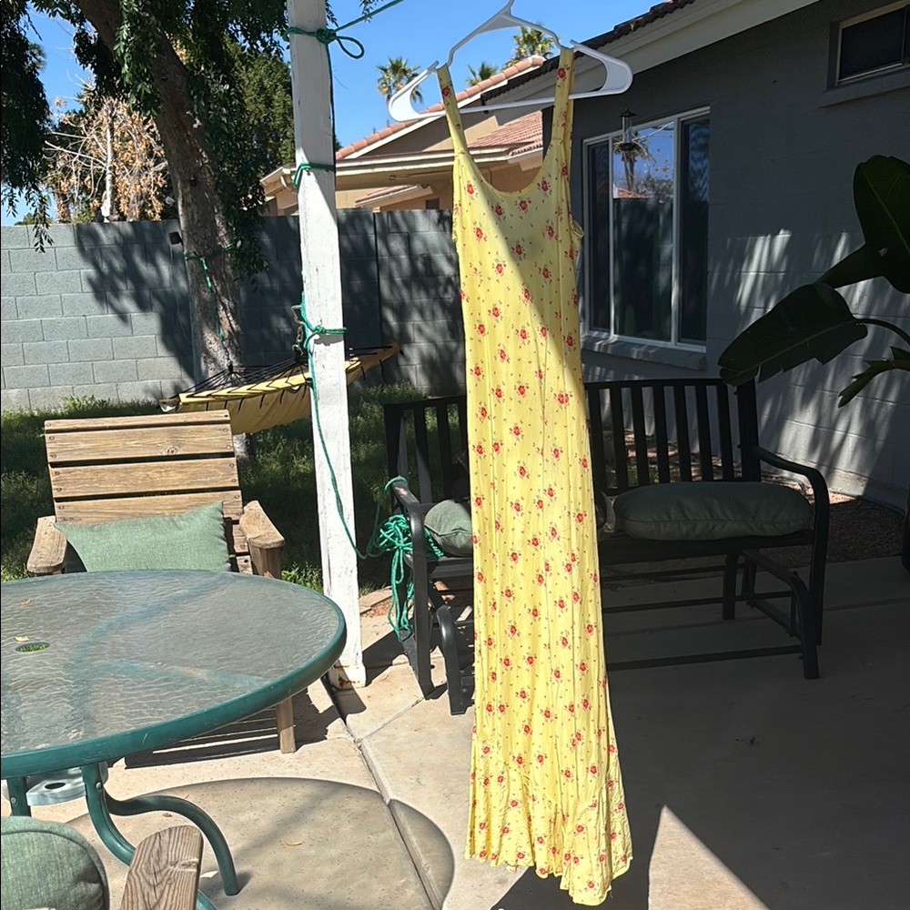 Yellow Floral Maxi Dress